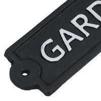 Garden Bar Sign Cast Iron Sign Plaque Wall Door Fence Gate Post House Yard Pub