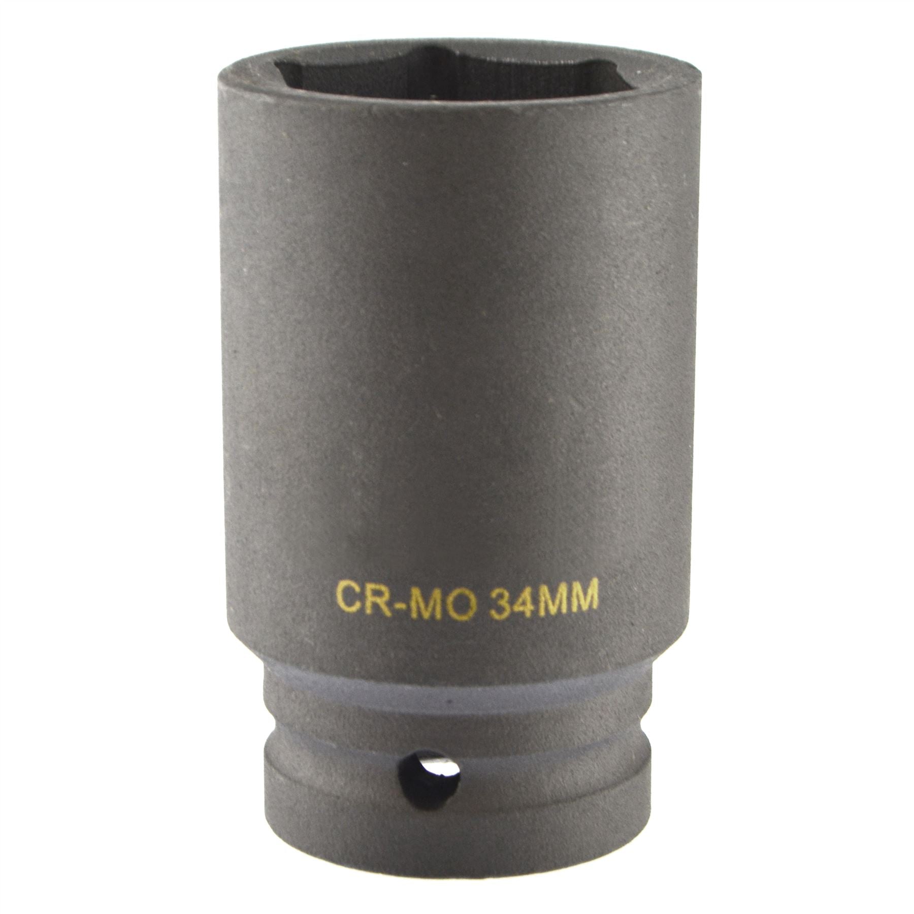 34mm Metric 3/4 Drive Double Deep Impact Socket 6 Sided Single Hex Thick Walled