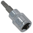 Douille étoile mâle Torx T27, entraînement 3/8", standard, interne, acier au chrome vanadium