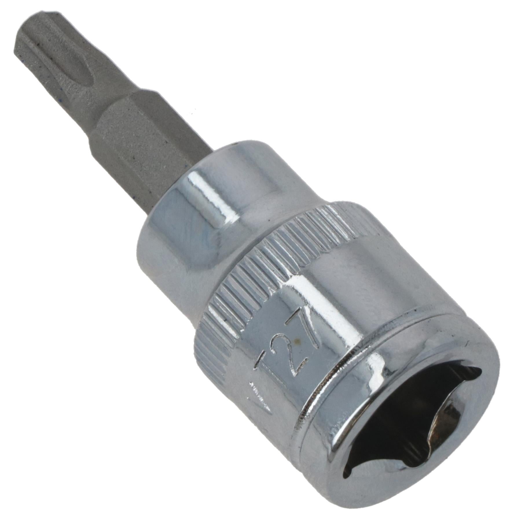 T27 Male Torx Bit Star Socket 3/8" Drive Standard Internal Chrome Vanadium Steel