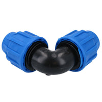 20 x 20mm MDPE Elbow 90 Degree Compression Coupling Fitting Connector