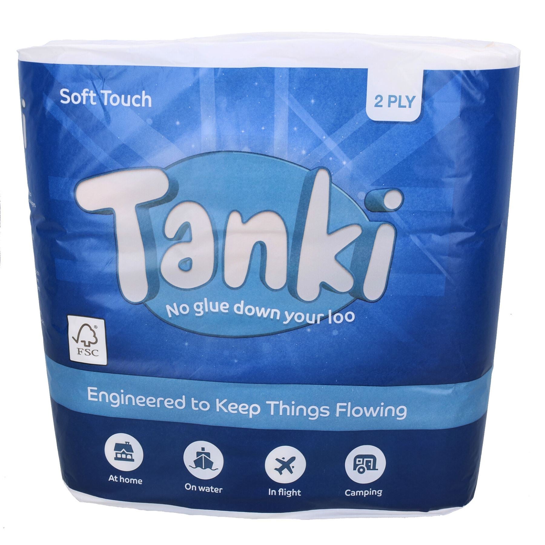 18 Roll No Glue Toilet Paper Loo Roll Caravan Boat Camping Chemical Septic Tank
