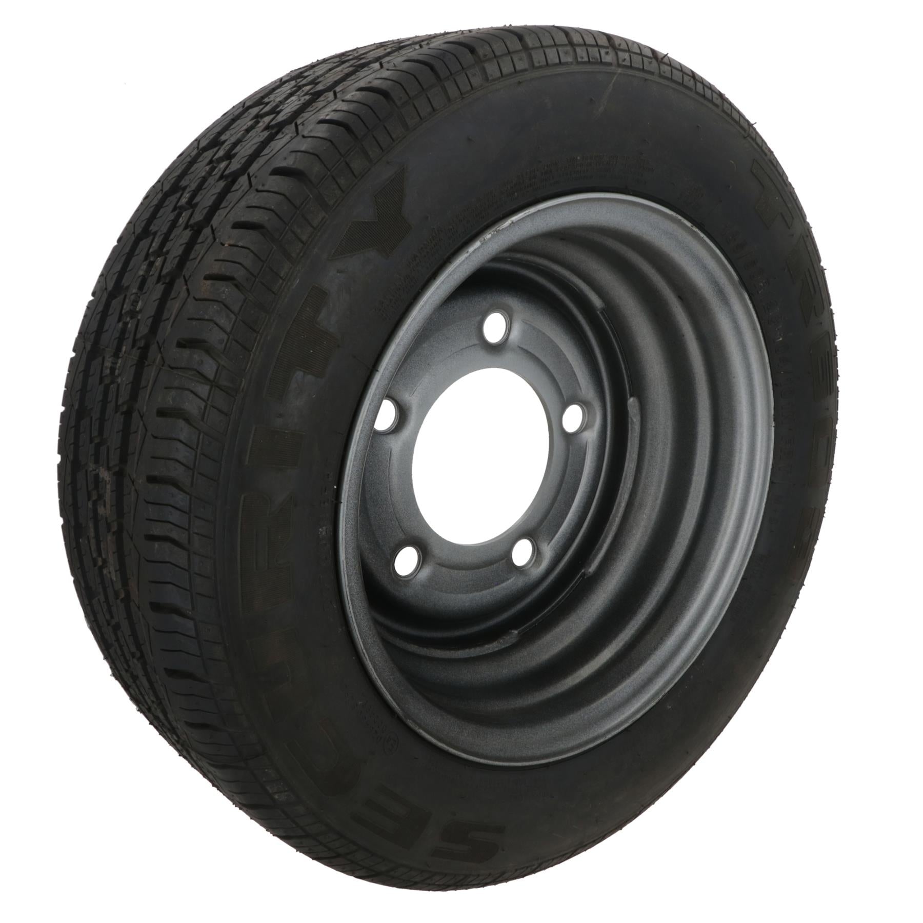 Trailer Wheel & Tyre 185/60R12 5 Stud 6.5in PCD 115mm Centre Hole