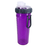 DEXAS Purple 360ml Portable Snack-Duo Chambered Hydration Bottle & Cup For Dogs