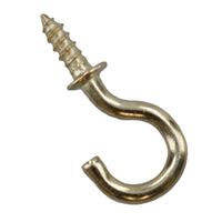 Shouldered Screw Hooks Fasteners Hanger Brass Plated 6mm Dia 13mm Length