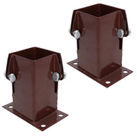 Flush Fit Fence Post Bolt Down Shoe Holder Support Clamp 75mm x 75mm