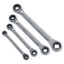 Torx / E Ratchet Spanner Wrench Set Double Ended E6 - E24 4pc Set BERGEN AT482