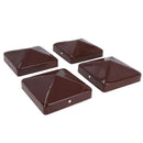 Metal Fence Post Caps for Fence Posts 100mm x 100mm Protector Cover Brown
