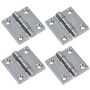 Polished Door Butt Hinge Stainless Steel 50mm x 50mm 316 Marine Cabin