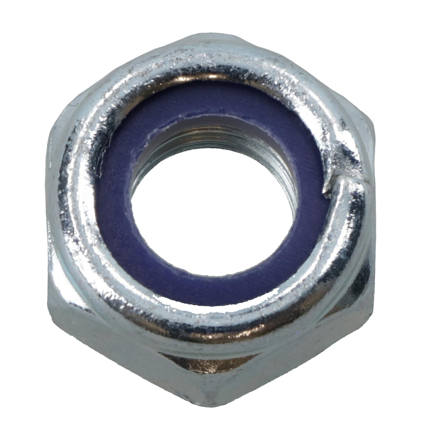M10 x 1.5mm Nyloc Nut Fastener Hexagonal Metric Nuts Grade 8 Zinc Plated
