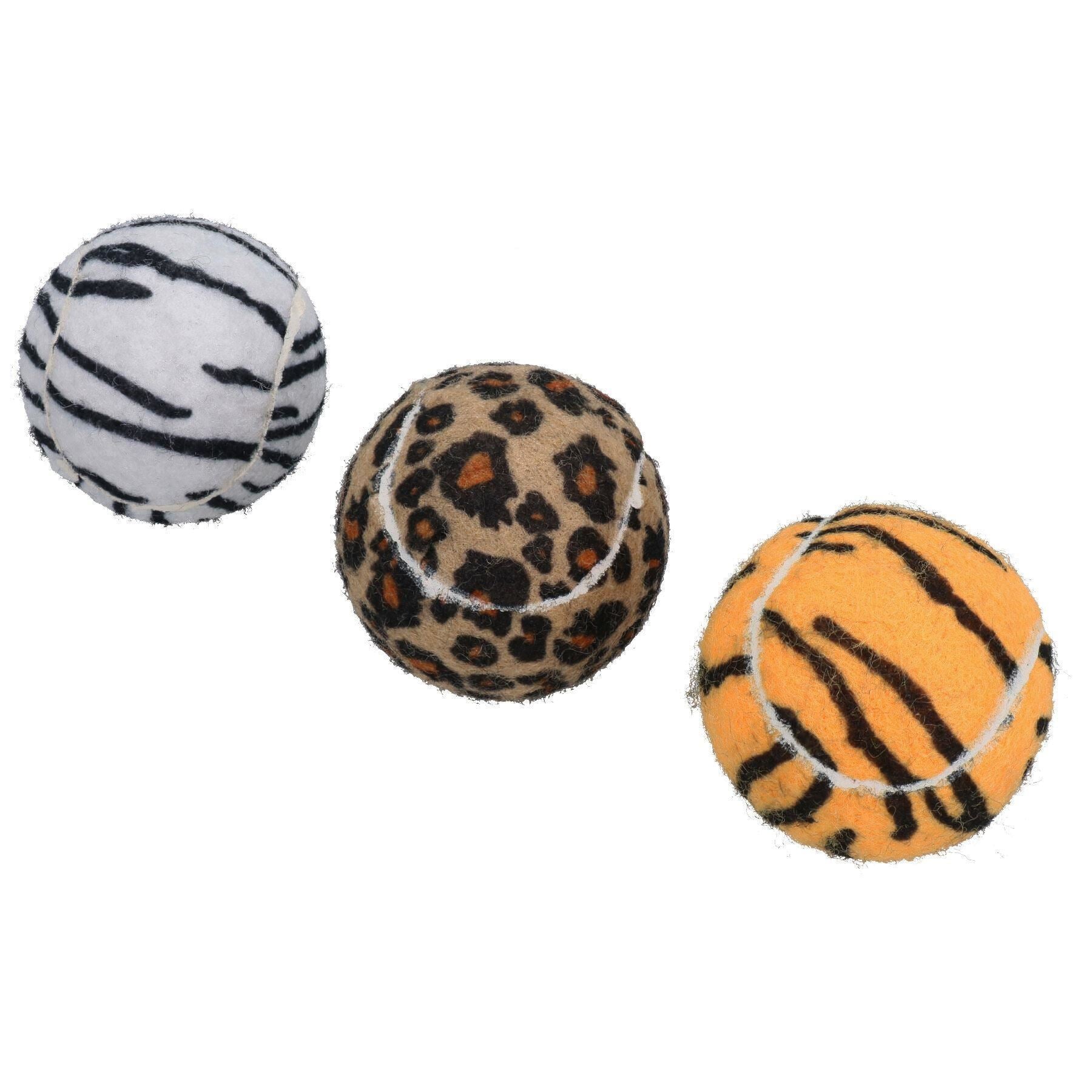 6PK Doggy Jungle Themed Standard Tennis Balls for Dogs Play 7cm