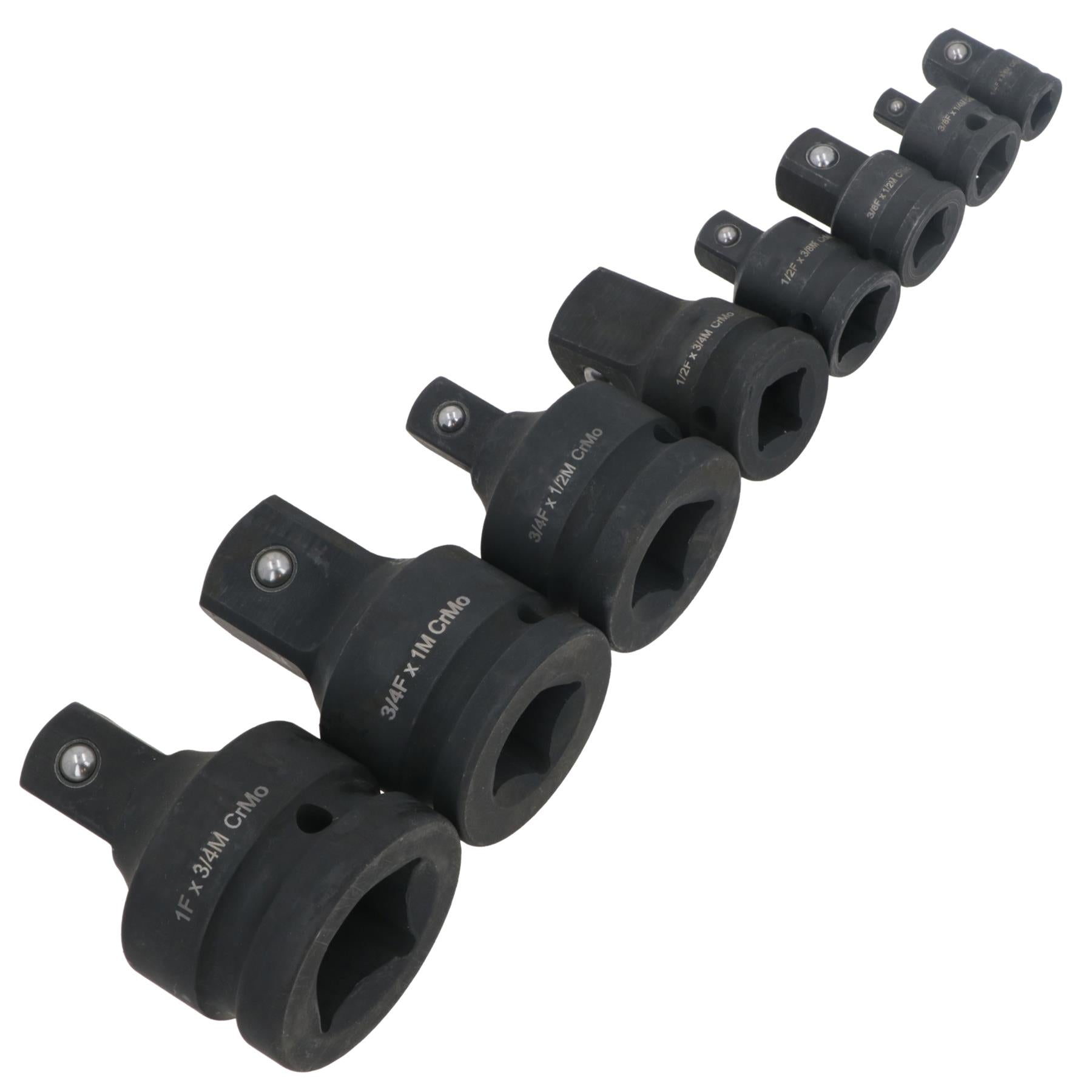 8pc Impacted Impact Socket Adapter Adaptor Reducer Step Up Converter Set