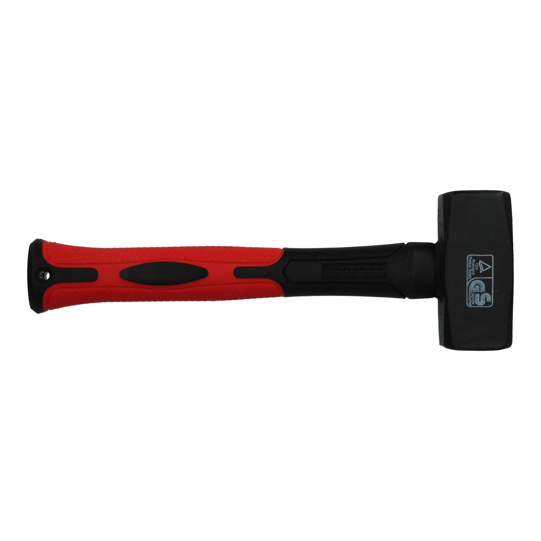 1kg Lump Club TPR Handle Fibreglass Hammer Double Face Sledge Hammer