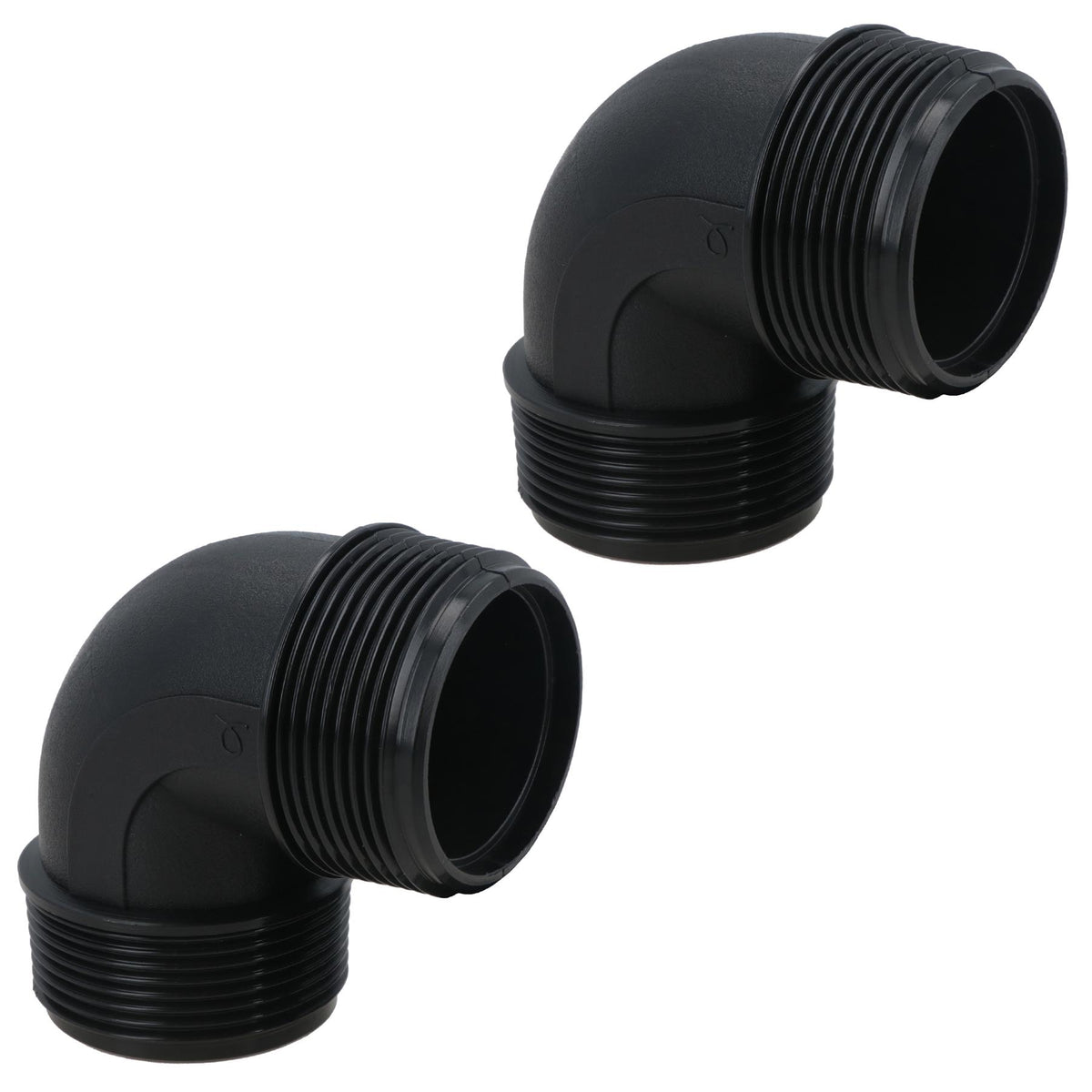 Polypropylene PP 1-1/2in BSP Male x Male Threaded 90° Elbow Connector