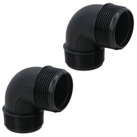 Polypropylene PP 1-1/2in BSP Male x Male Threaded 90° Elbow Connector