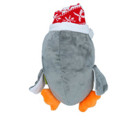 Dog Christmas Gift Plush Comfort Squeaky Grey Penguin Dog Toy 12x23cm