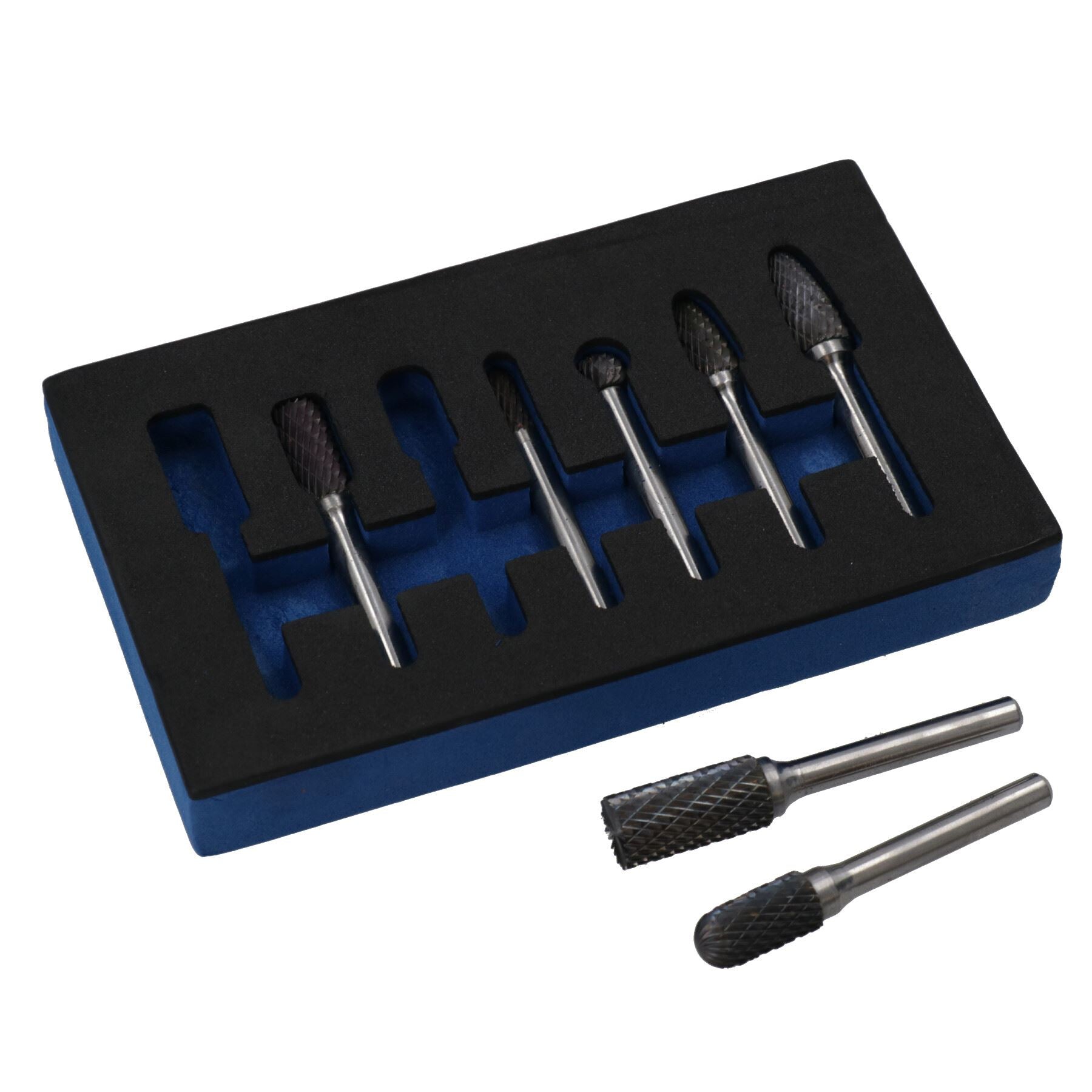 Erweiterter pneumatischer Stabschleifer, 1/4 Zoll Spannzange, 25.000 U/min, 5 Zoll Schaft + 7 kurze Rotationsbohrer
