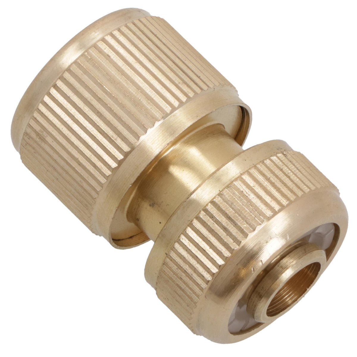 Brass Hose End Connector For 1/2in Garden Pipe Quick Release For Taps / Sprayers