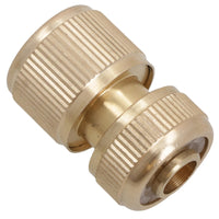 Brass Hose End Connector For 1/2in Garden Pipe Quick Release For Taps / Sprayers