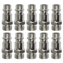 Euro Air Line Hose Fitting Connector Quick Release 1/4 BSP Male Thread 10pk