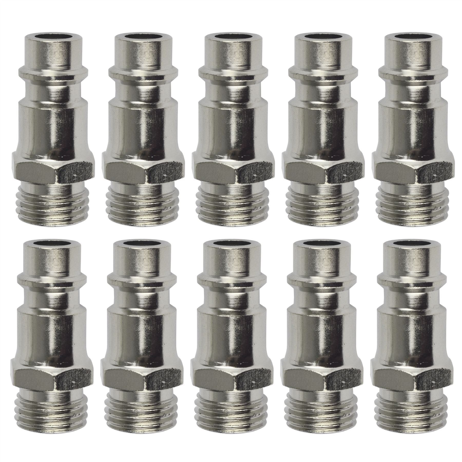 Euro Air Line Hose Fitting Connector Quick Release 1/4 BSP Male Thread 10pk