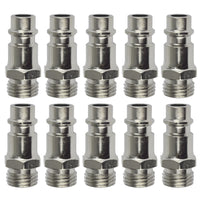 Euro Air Line Hose Fitting Connector Quick Release 1/4 BSP Male Thread 10pk