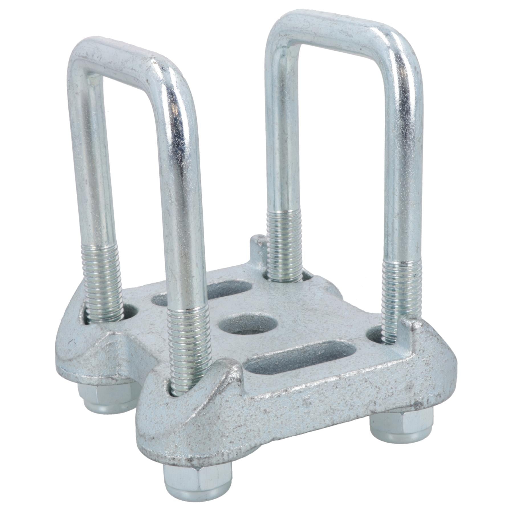 4 U Bolts 2 Base Plate For Ifor Williams Trailer Parabolic Leaf Spring 52x115mm