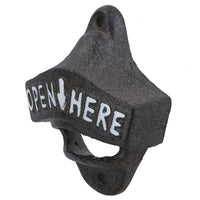 Open Here Bottle Opener Beer Cast Iron Sign Gift Garage Shed Bar Man Cave