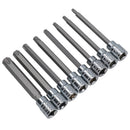 Douilles Torx Star Tamper courtes et extra longues 3/8" dr T10 - T60 inviolables