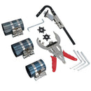 Auto Piston Ring Compressor Cleaner Cleaning Service Kit Clamps + Pliers 11pc