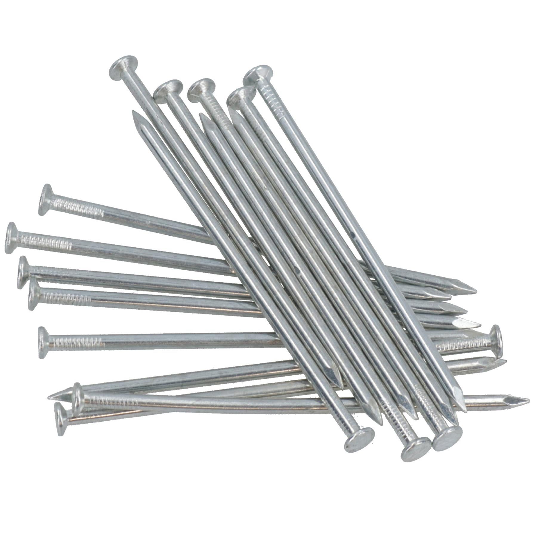 3mm x 100mm Round Headed Wire nails For Concrete Brick Wood Zinc Plated