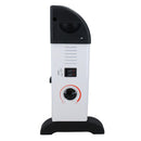 White 2KW Electric Fan Convector Heater Adjustable Thermostat Free Standing Home