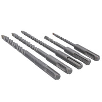 Lot de 5 forets de maçonnerie SDS Plus avec pointes en carbure de tungstène 5 – 10 mm pour pierre et béton