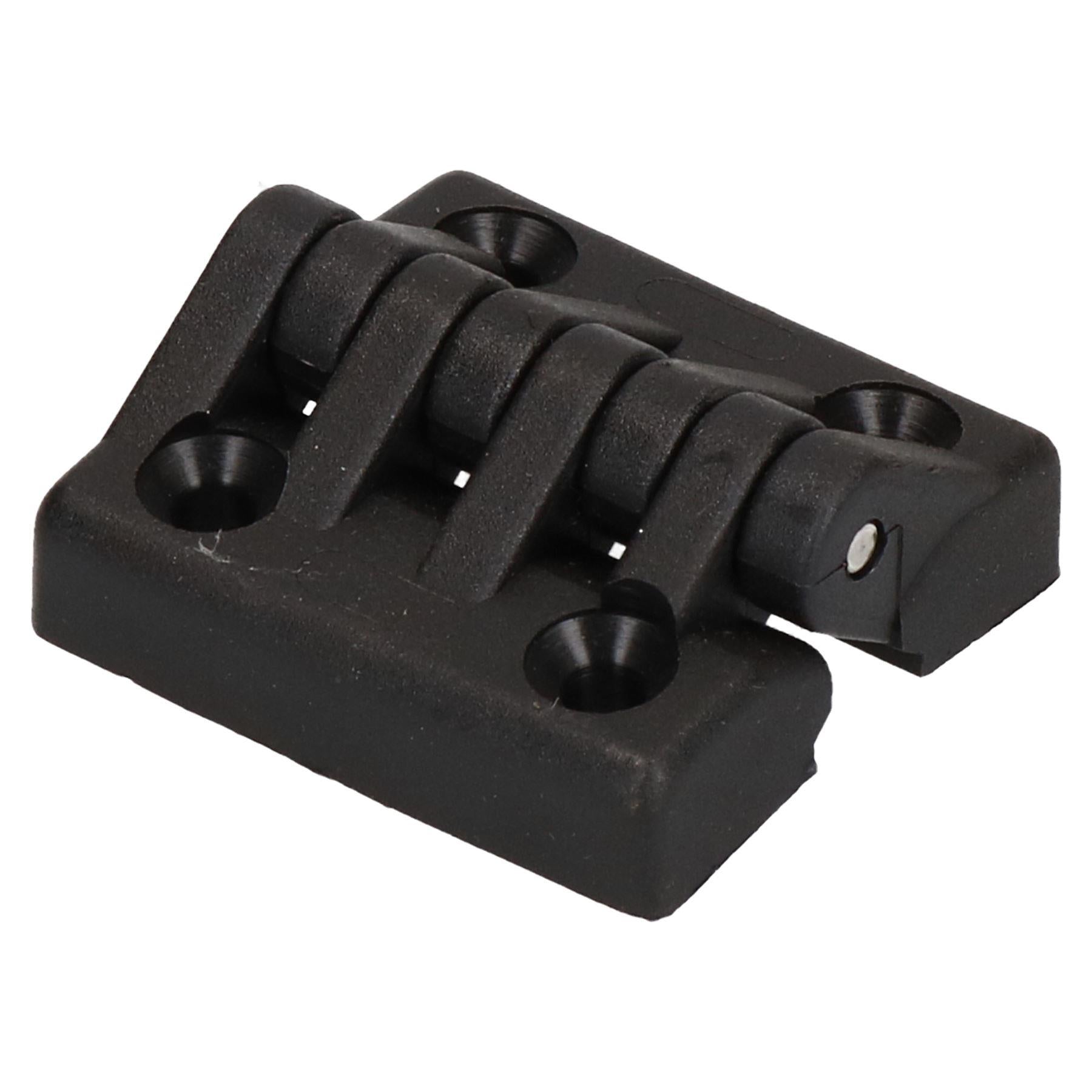 Black Polyamide Hinge Reinforced Plastic 48x49mm Italian Made Industrial Quality