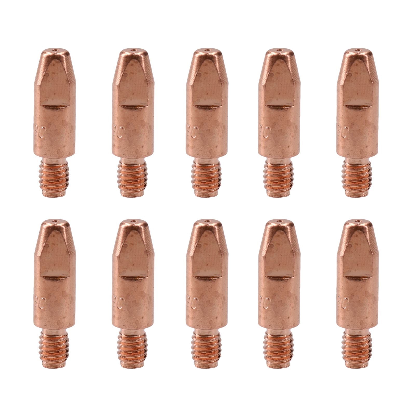 1 shroud & 10 x 0.8mm Round Contact Tips MIG Welding Binzel Style Torch MB15
