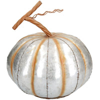 Lanterne citrouille argentée Jack O'Lantern Halloween Bougie lumineuse Décoration en métal Jardin