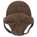 Small Smart Stylish Brown Tweed Dog Puppy Hat Cap With Dog Ear Slots