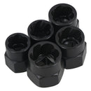 Lot de 5 douilles d'extraction pour écrous de boulons endommagés, entraînement 14 mm - 19 mm, 3/8"
