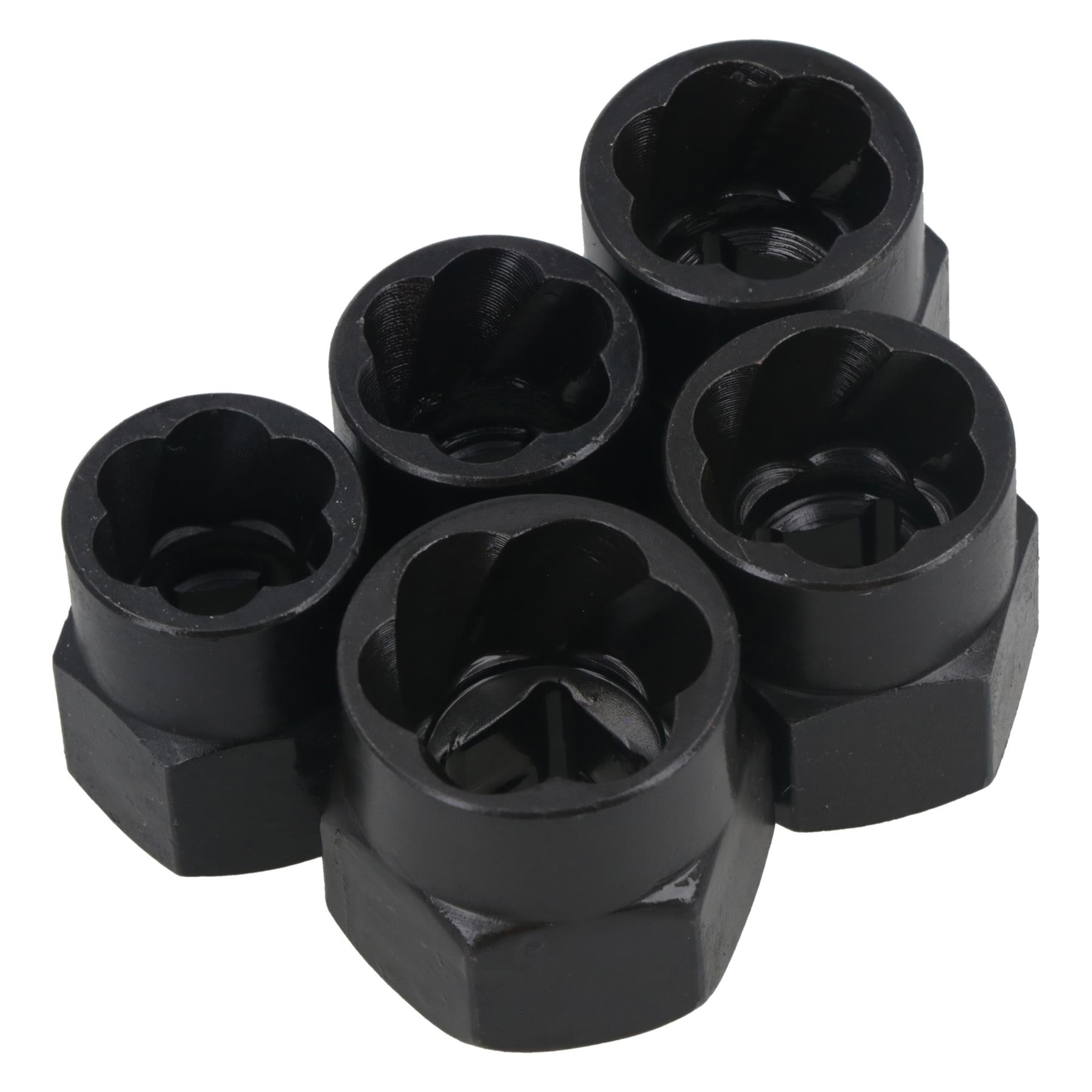 5-tlg. Schrauben-/Mutternentferner, Ausdreher, Dreh-Steckschlüsseleinsätze, 14–19 mm, 3/8 Zoll Antrieb