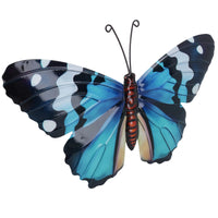 Medium Metal Blue Butterfly Wall Art Garden/Home Ornament 21.5 X 33.5CM