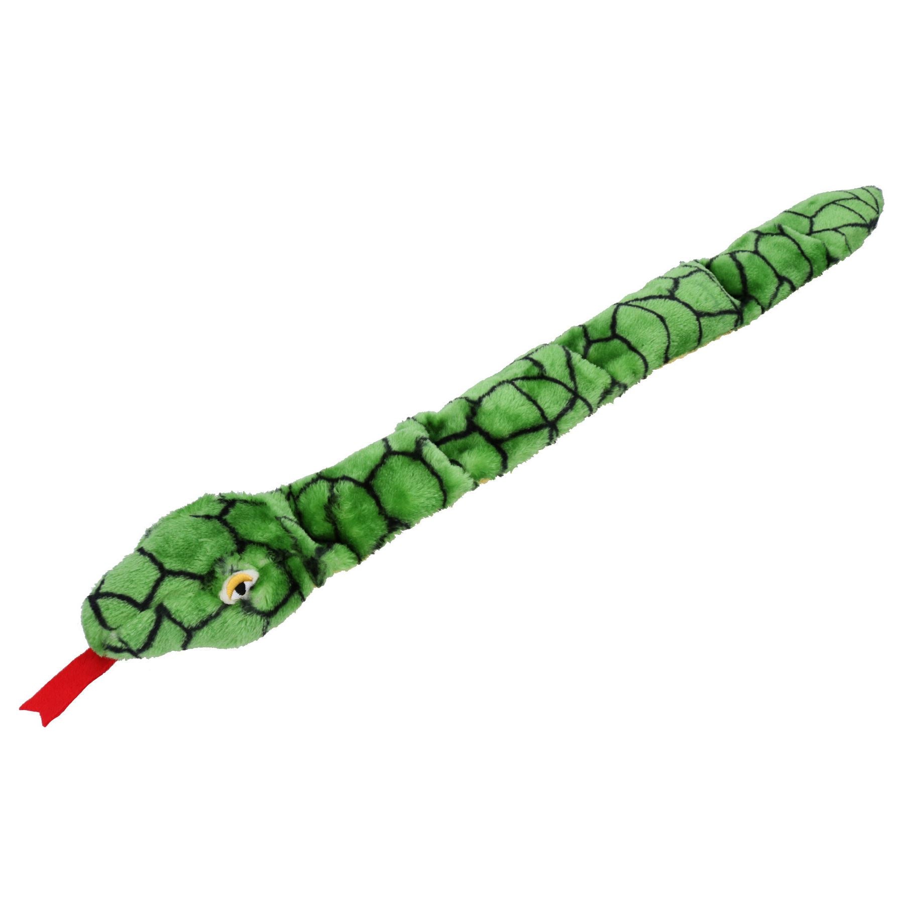 Medium Green Super Plush Snake With Squeak Dog Toy Gift 75cm Play Time