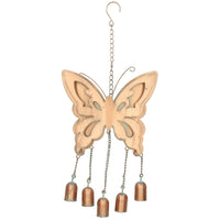 Butterfly Wind Chime Bell Hanging Garden Yard Ornament Decoration Metal Copper