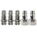 Euro Air Line Hose Compressor Fittings Connector Male Quick Release 5 PACK 1/4"