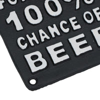 Weekend Forecast Beer Bottle Opener Cast Iron Sign Gift Garage Door Shed Bar