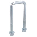 4 boulons en U et 2 plaques de base pour ressort à lames paraboliques doubles Ifor Williams 115 x 53 mm