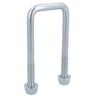 4 boulons en U et 2 plaques de base pour ressort à lames paraboliques doubles Ifor Williams 115 x 53 mm