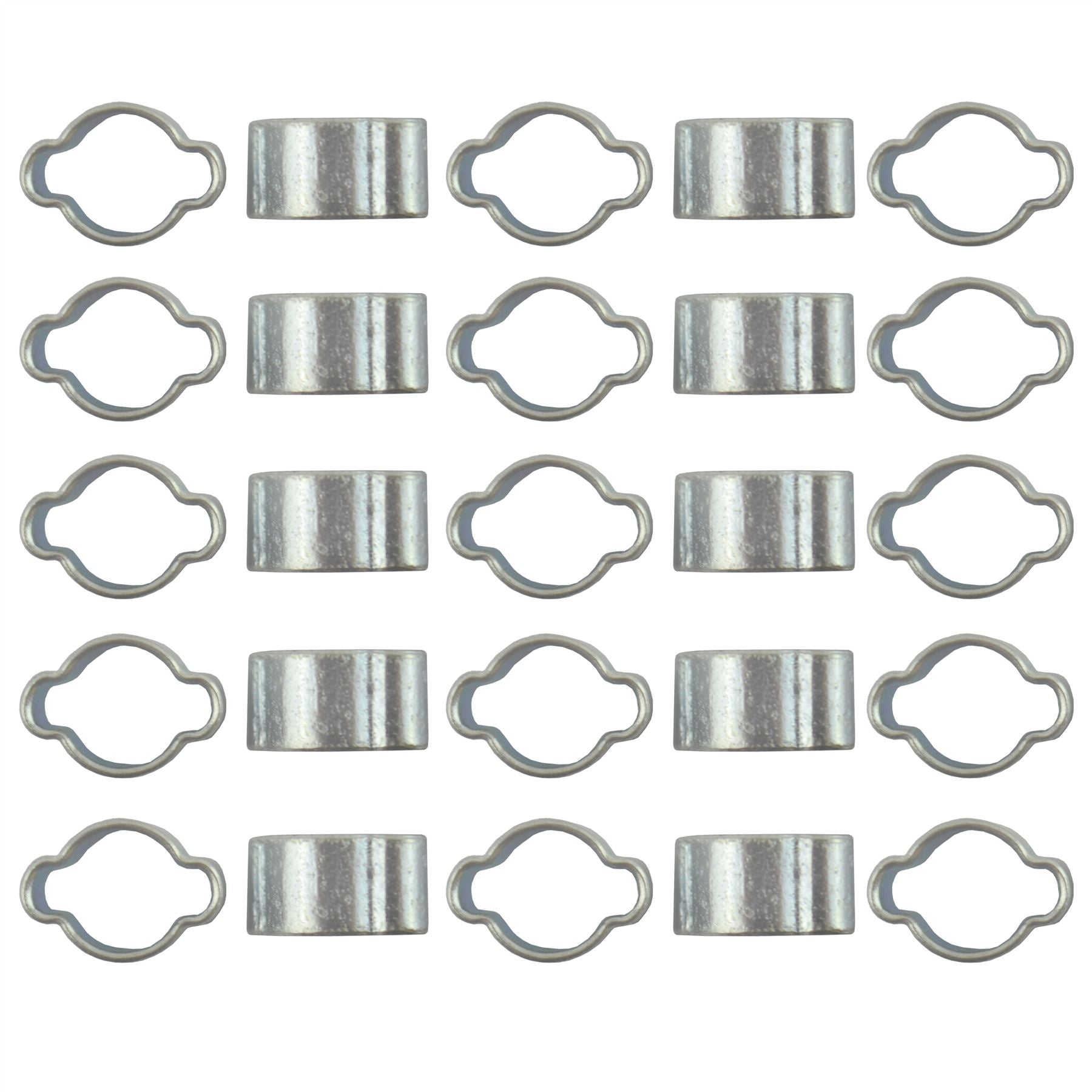 Double Ear Pipe Tube Clips Clamps Hose Fuel Clamp Hydraulic 5mm - 7mm 20pcs