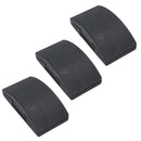 Solid Rubber Hand Sanding Block For Wet + Dry Sandpaper Emery Flattening 3pk