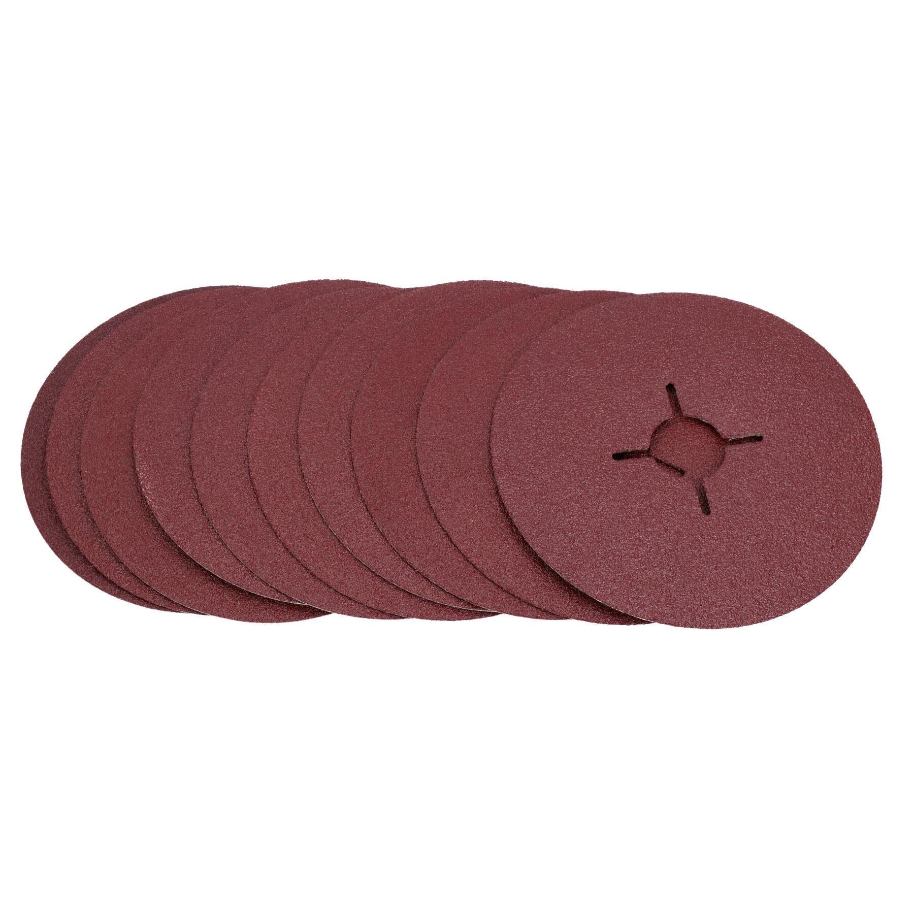 115mm Fibre Sanding Discs 60 Grit Medium Disc For 4-1/2” Backing Pad