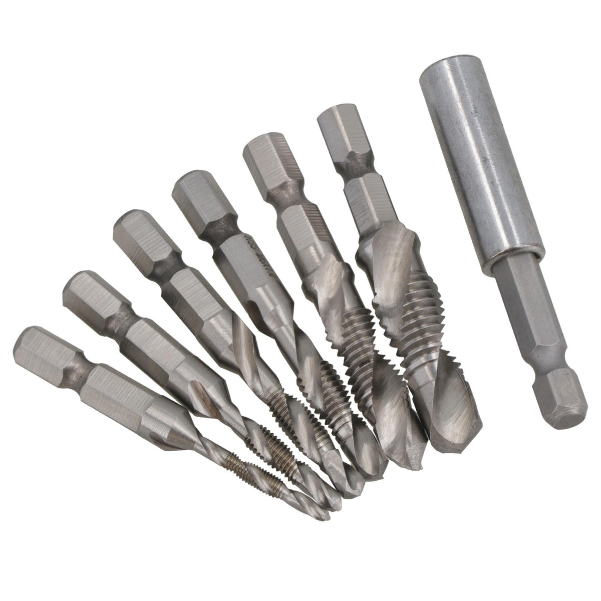 Thread Tapping Drill Set Metric HSS M3 to M10 Combination Cutter Set